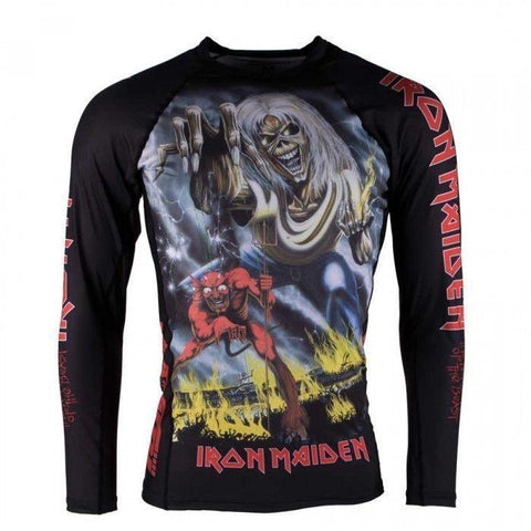 TATAMI KIDS TATAMI X IRON MAIDEN NUMBER OF THE BEAST RASH GUARD MMA BJJ