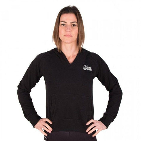 TATAMI LADIES BLACK CURSIVE HOODIE BJJ NO GI MARTIAL ARTS GRAPPLING MMA