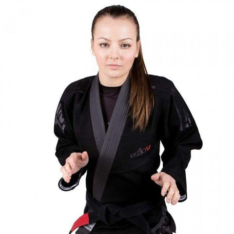 TATAMI LADIES ESTILO 5.0 PREMIER BJJ GI  BLACK TRIPLE THREAT -  Jiu Jitsu