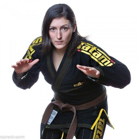 TATAMI LADIES ESTILO 5.0 PREMIER BJJ GI - BLACK & YELLOW BRAZILIAN JIU-JITSU