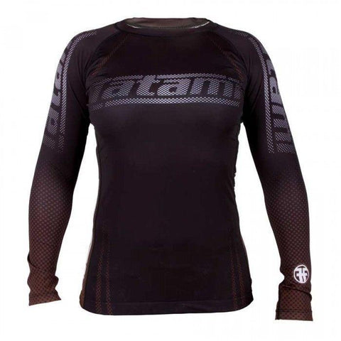 TATAMI LADIES IBJJF RANK LONG SLEEVE RASH GUARD BROWN - BJJ MMA