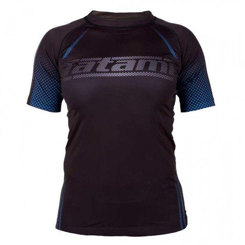 TATAMI LADIES IBJJF RANK SHORT SLEEVE RASH GUARD BLUE - BJJ MMA