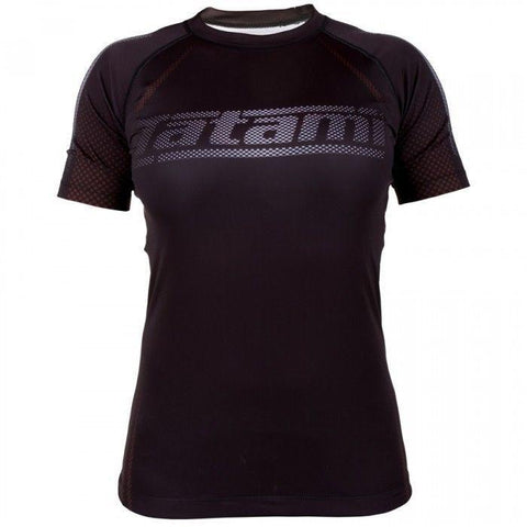 TATAMI LADIES IBJJF RANK SHORT SLEEVE RASH GUARD BROWN - BJJ MMA