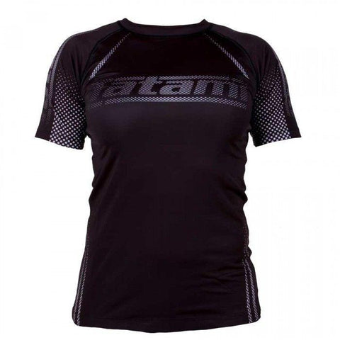 TATAMI LADIES IBJJF RANK SHORT SLEEVE RASH GUARD WHITE - BJJ MMA