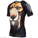 TATAMI LION RASH GUARD Short sleeve Jiu Jitsu MMA BJJ - Adults