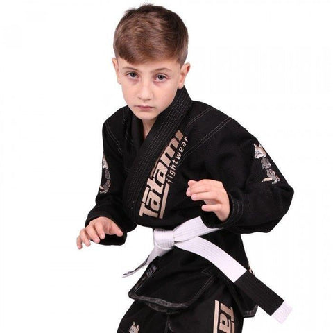 TATAMI MEERKATSU KIDS ANIMAL GI - BLACK BRAZILIAN JIU-JITSU