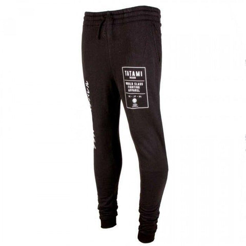 TATAMI MENS BJJ BRAND TAPERED JOGGERS - BLACK