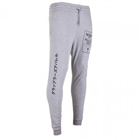 TATAMI MENS BJJ BRAND TAPERED JOGGERS - GREY