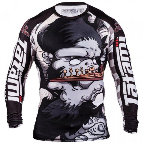 TATAMI MENS CHESS GORILLA RASH GUARD Long Sleeve Jiu Jitsu MMA BJJ