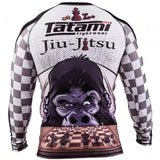 TATAMI MENS CHESS GORILLA RASH GUARD Long Sleeve Jiu Jitsu MMA BJJ