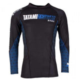 TATAMI MENS ESSENTIALS BLUE HEXAGON RASH GUARD - MMA BJJ