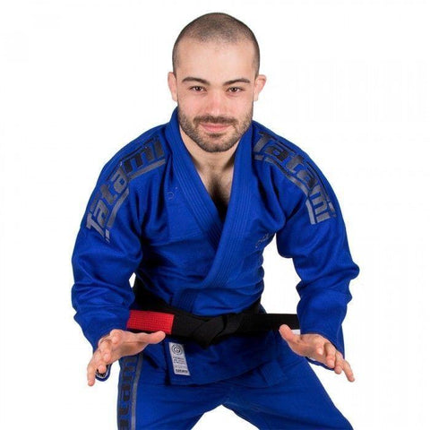 TATAMI MENS ESTILO 5.0 PREMIER BLUE & GRAPHITE BBJ SUIT - Brazillian Jiu-Jitsu