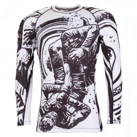 TATAMI MENS GRAPPLERS COLLECTIVE TRIANGLE RASH GUARD MMA BJJ