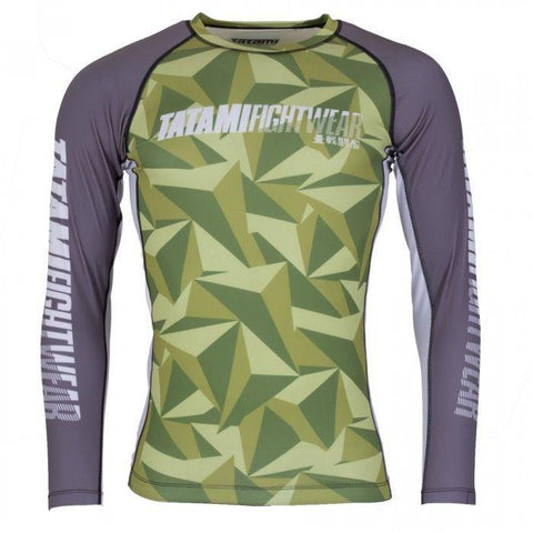 Tatami MENS GREEN NEXUS RASH GUARD MMA BJJ Jiu Jitsu Training Sparring