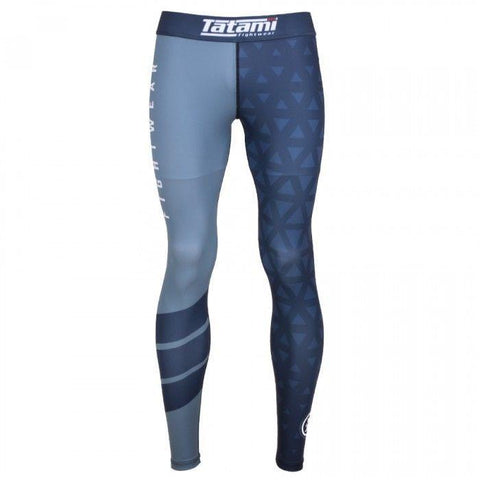 TATAMI MENS NAVY PRISM SPATS BJJ Jiu Jitsu MMA Compression Tights