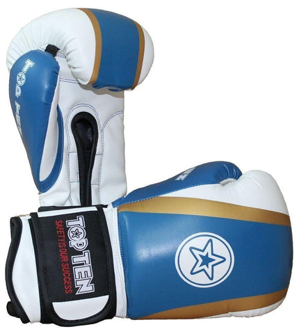 TOP TEN STAR  BLUE BOXING GLOVES -Sparring Training Boxercise