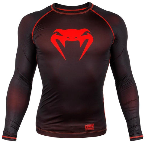 VENUM CONTENDER 3.0 L/S COMPRESSION T-SHIRT BLACK/RED MMA BJJ