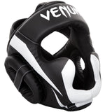 VENUM ELITE HEAD GUARD BLACK/WHITE BOXING HEAD-GUARD PROTECTION SPARRING