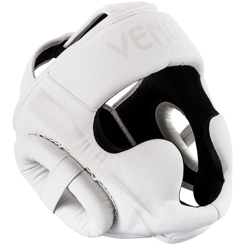 VENUM ELITE HEAD GUARD WHITE/WHITE BOXING HEAD-GUARD PROTECTION SPARRING