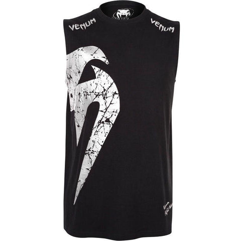 VENUM GIANT MENS MMA TANK TOP VEST BLACK/WHITE - Adults