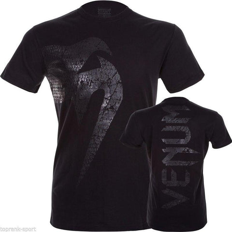 VENUM GIANT MENS T SHIRT MATTE BLACK - MMA BJJ Training Sparring