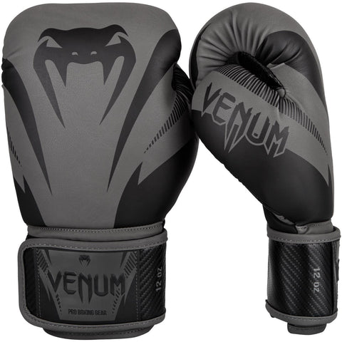 VENUM IMPACT BOXING GLOVES GREY/BLACK MMA Bjj Training Sparring