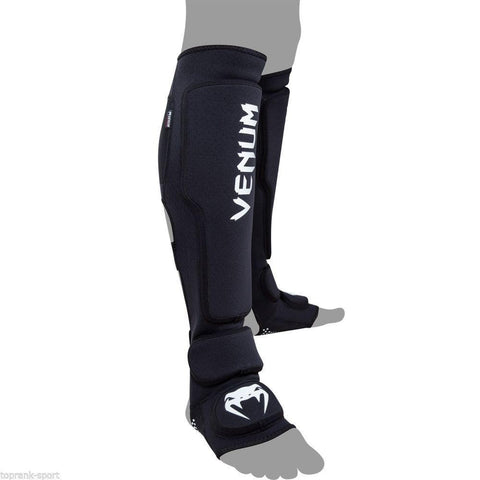 VENUM KONTACT EVO ADULT SHIN GUARDS BLACK MMA