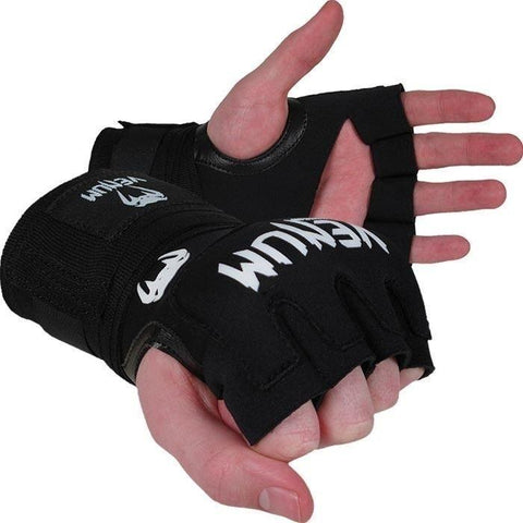 VENUM KONTACT GEL WRAP ADULT HAND WRAPS BLACK MMA