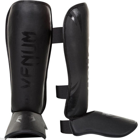 VENUM NEON CHALLENGER SHIN GUARDS BLACK MMA BJJ