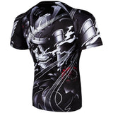 VENUM SAMURAI SKULL SHORT SLEEVE RASHGUARD - MMA Bjj muay thai Training Sparring