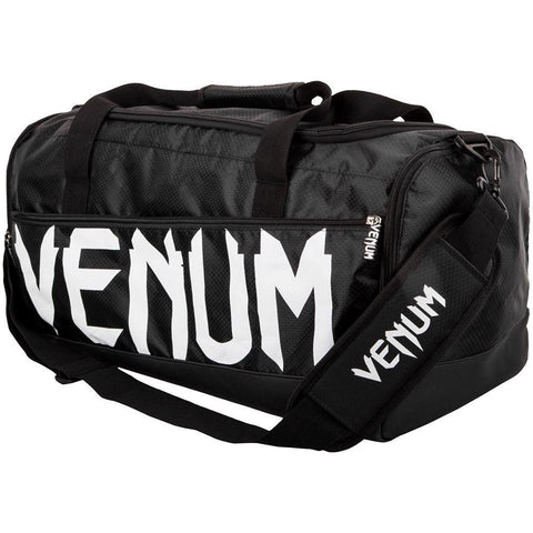 VENUM SPARRING SPORTS BAG BLACK/WHITE MMA SPARRING SPORTS HOLDALL BAG