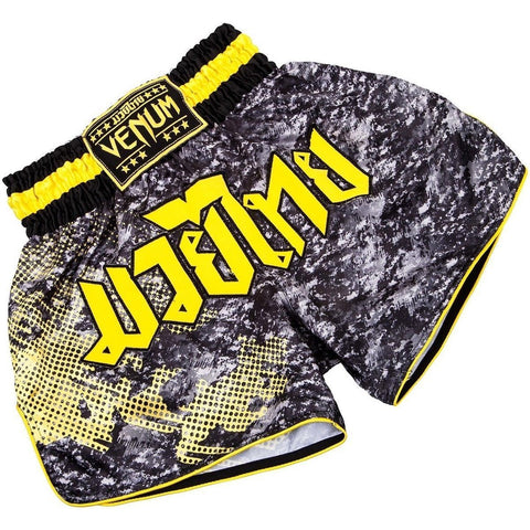 VENUM TRAMO MUAY THAI SHORTS BLACK/YELLOW